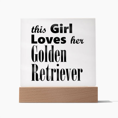 Golden Retriever - Square Acrylic Plaque