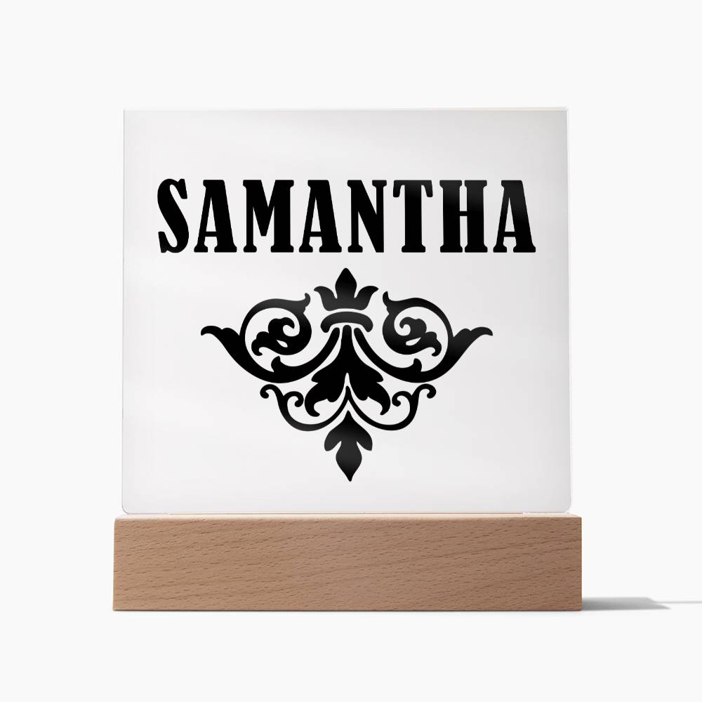 Samantha v01 - Square Acrylic Plaque
