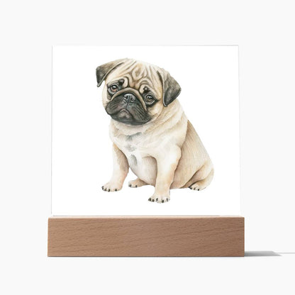 Dog Lover Collection (Watercolor) 12 - Square Acrylic Plaque