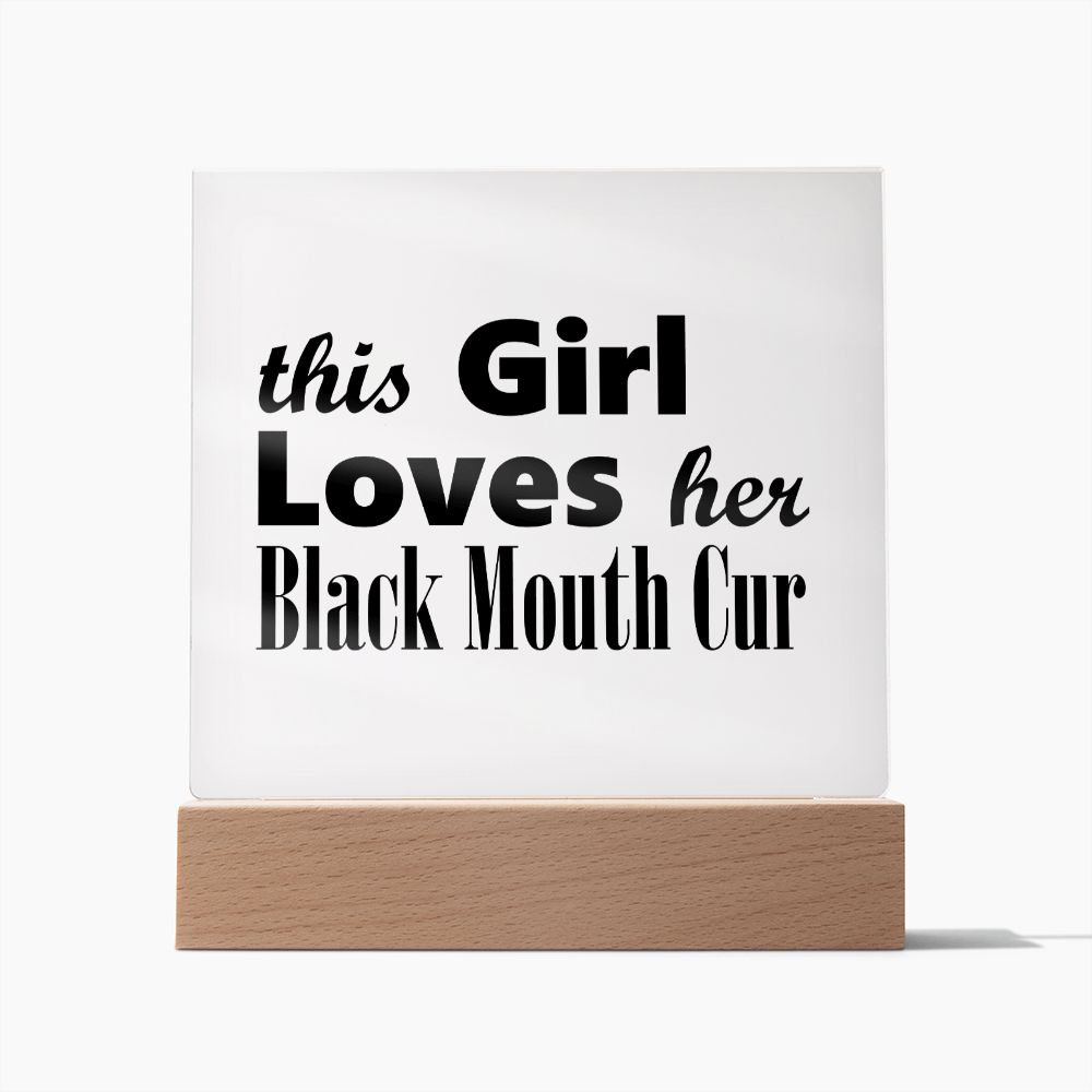 Black Mouth Cur - Square Acrylic Plaque