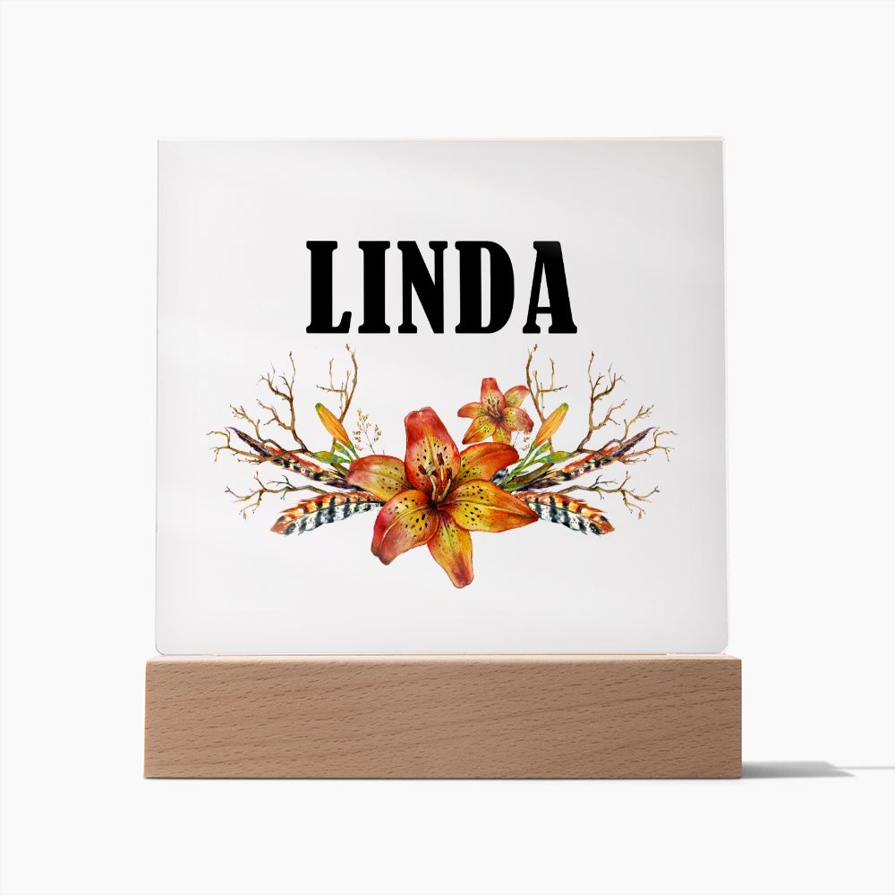 Linda v3 - Square Acrylic Plaque