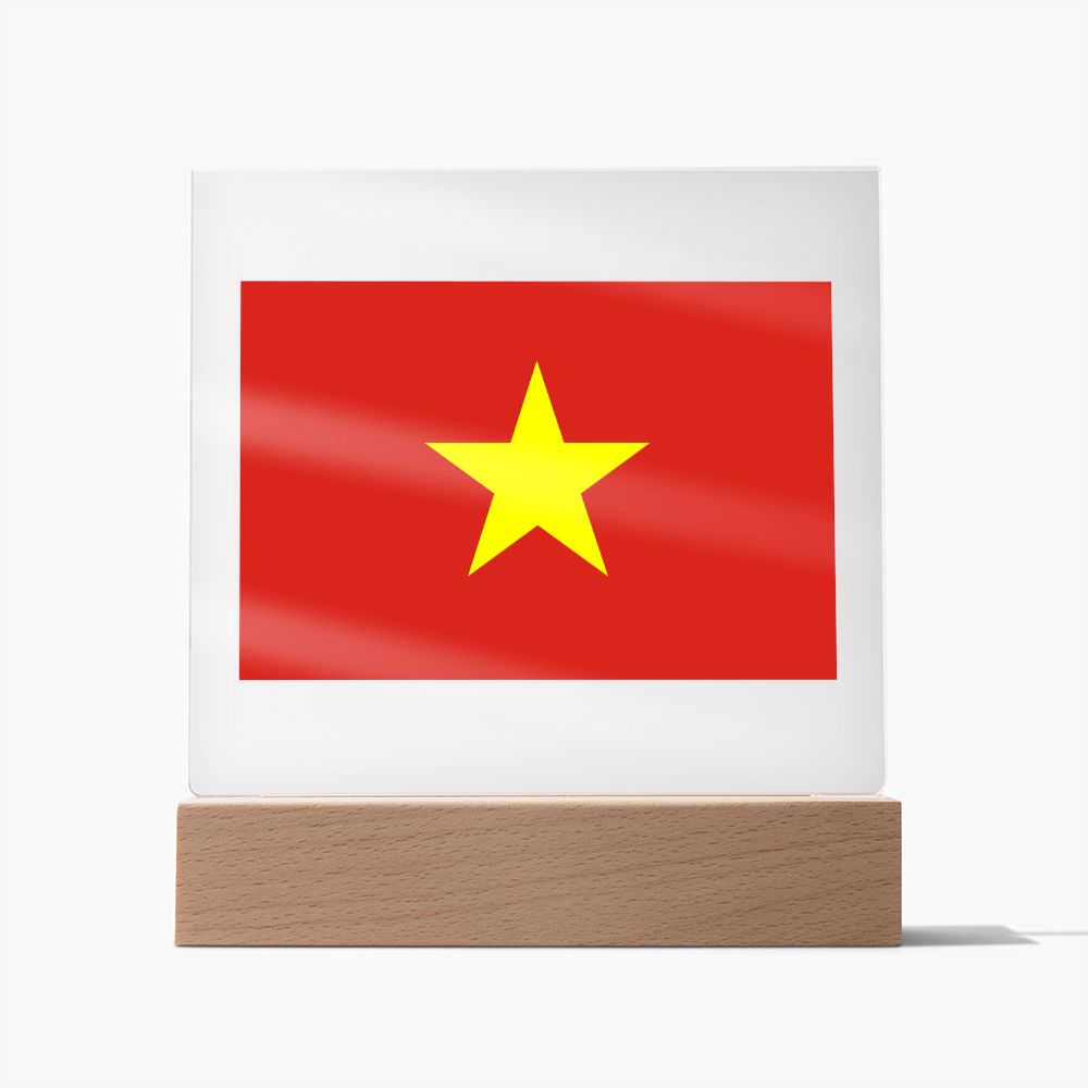 Vietnamese Flag - Square Acrylic Plaque