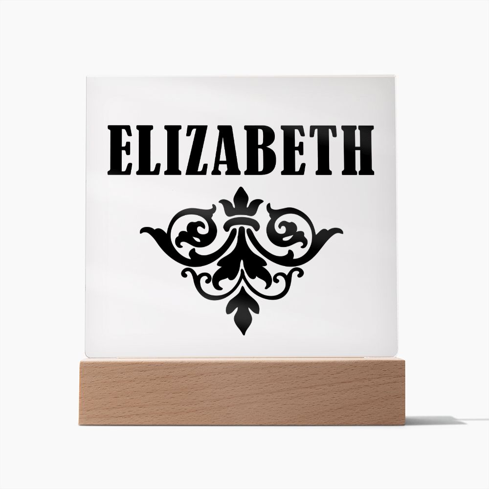 Elizabeth v01 - Square Acrylic Plaque