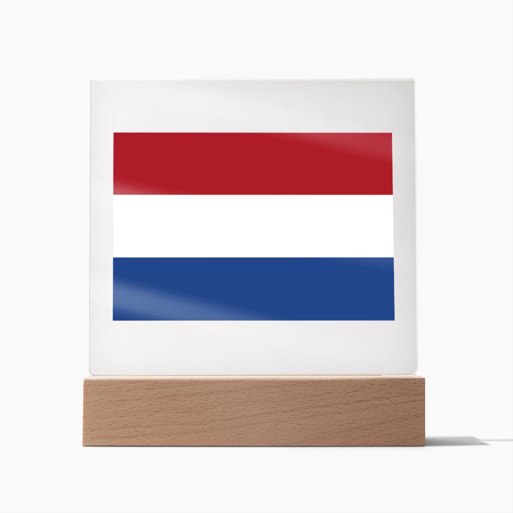Dutch Flag - Square Acrylic Plaque