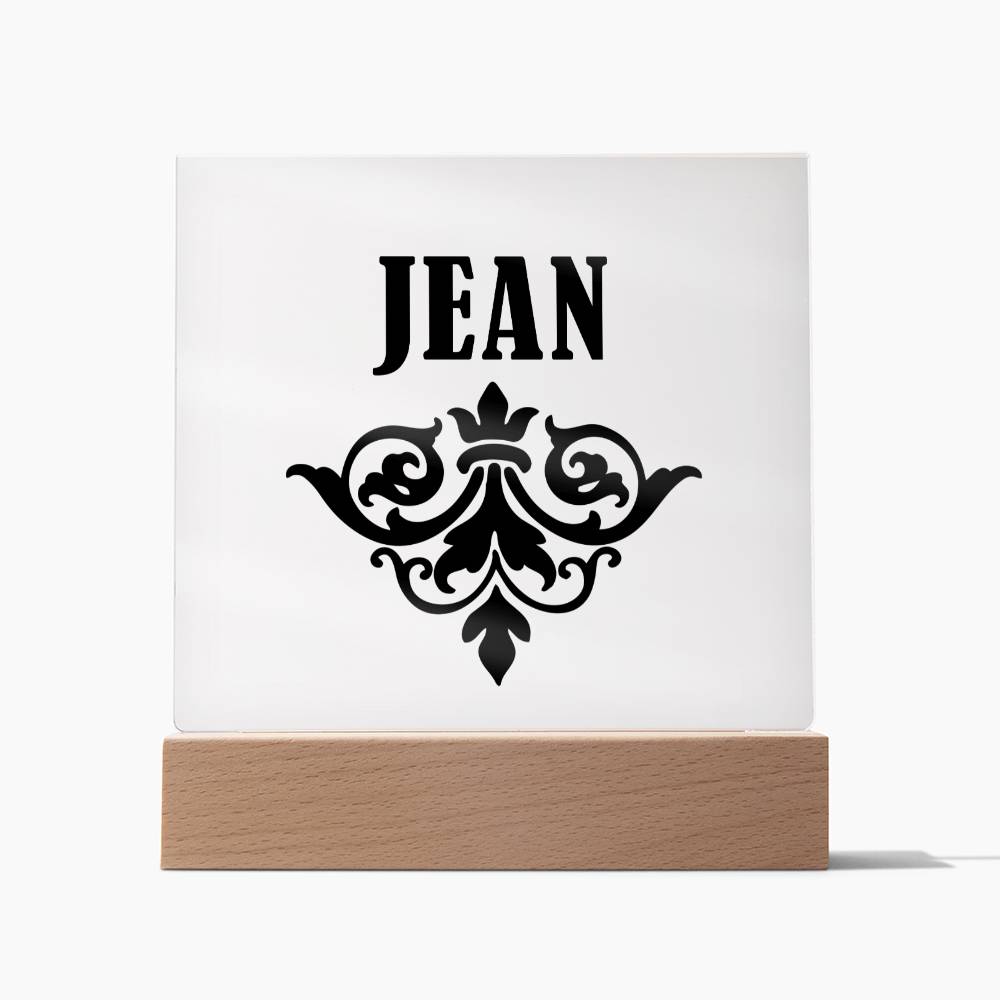 Jean v01 - Square Acrylic Plaque