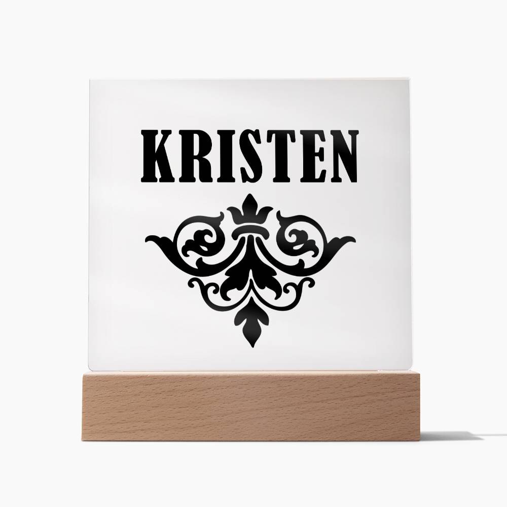 Kristen v01 - Square Acrylic Plaque