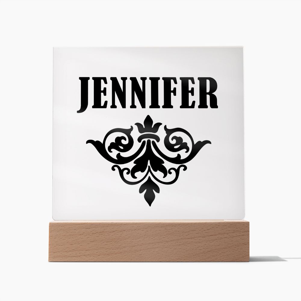 Jennifer v01 - Square Acrylic Plaque