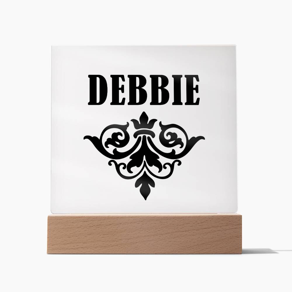 Debbie v01 - Square Acrylic Plaque