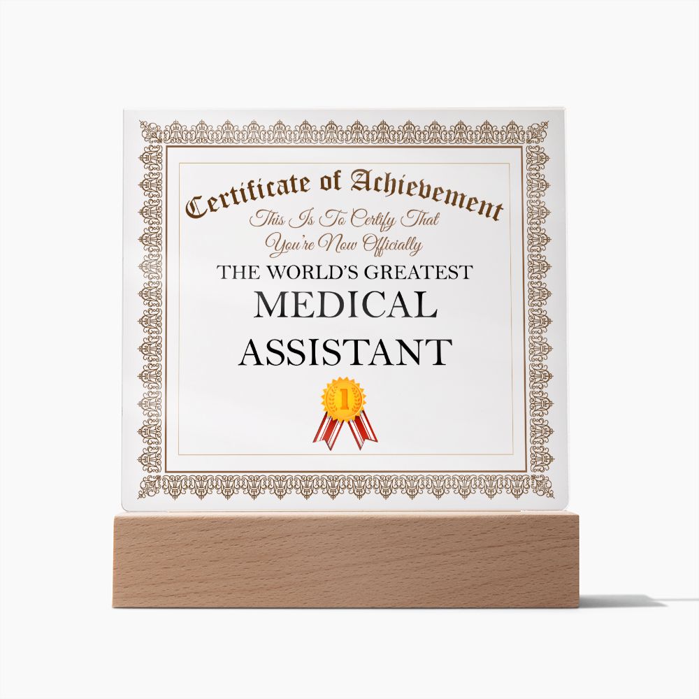 World's Greatest Medical Assistant - Square Acrylic Plaque