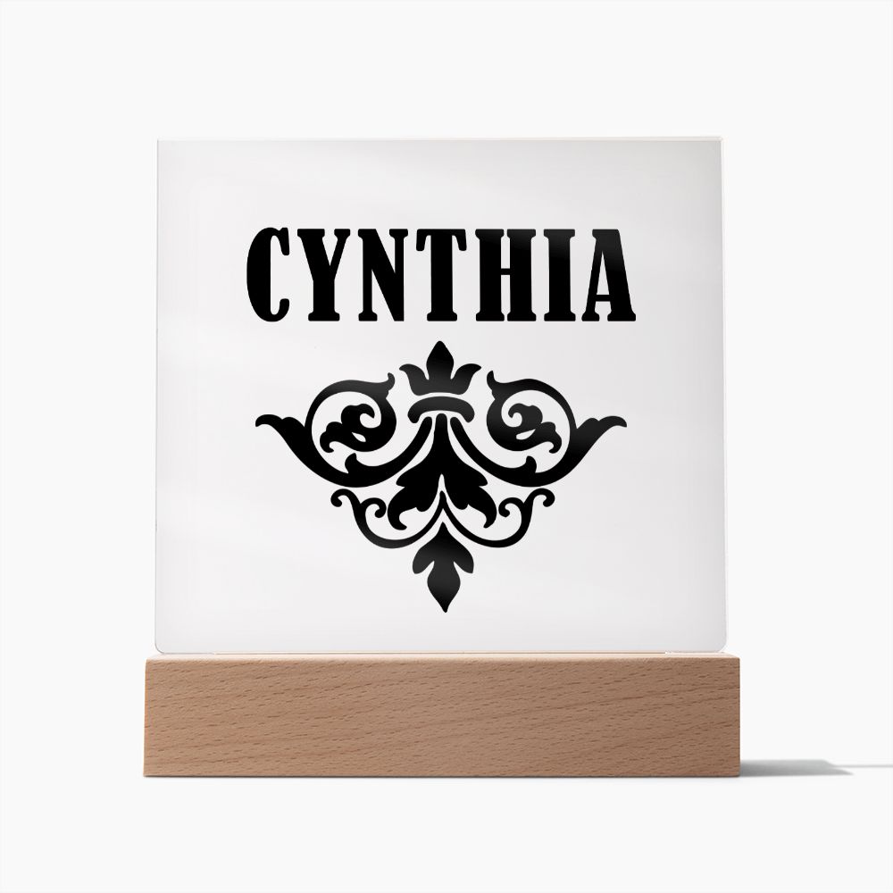 Cynthia v01 - Square Acrylic Plaque