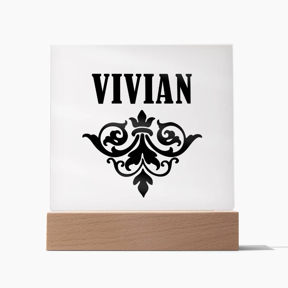 Vivian v01 - Square Acrylic Plaque