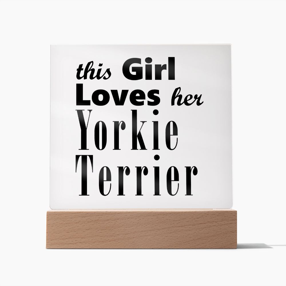 Yorkie Terrier - Square Acrylic Plaque