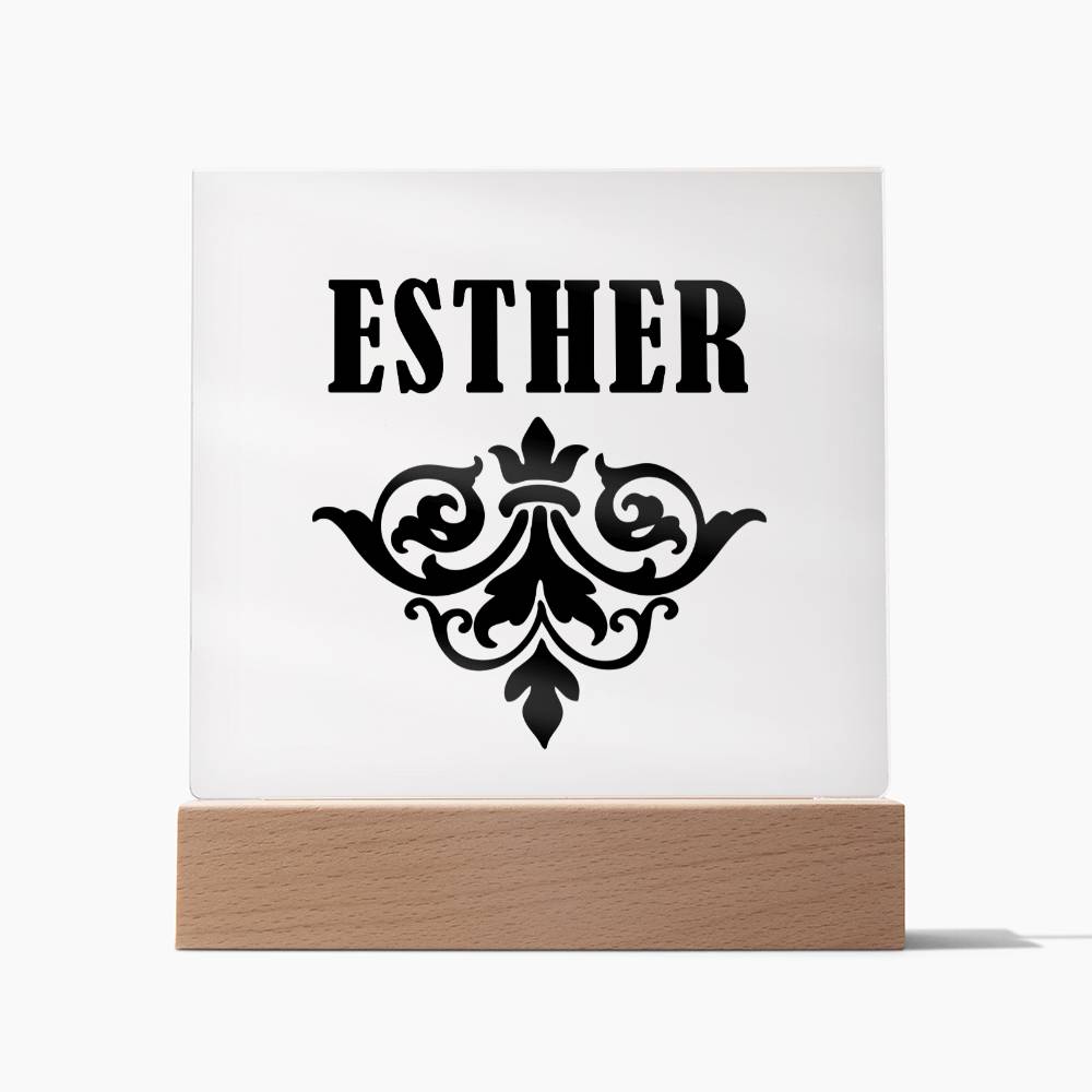 Esther v01 - Square Acrylic Plaque