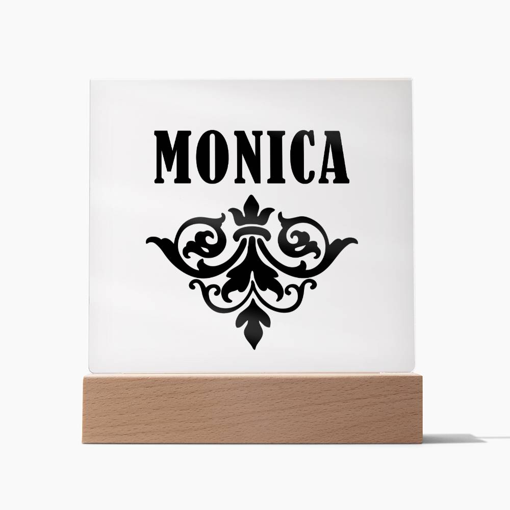 Monica v01 - Square Acrylic Plaque