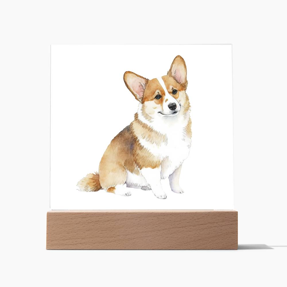 Dog Lover Collection (Watercolor) 01 - Square Acrylic Plaque