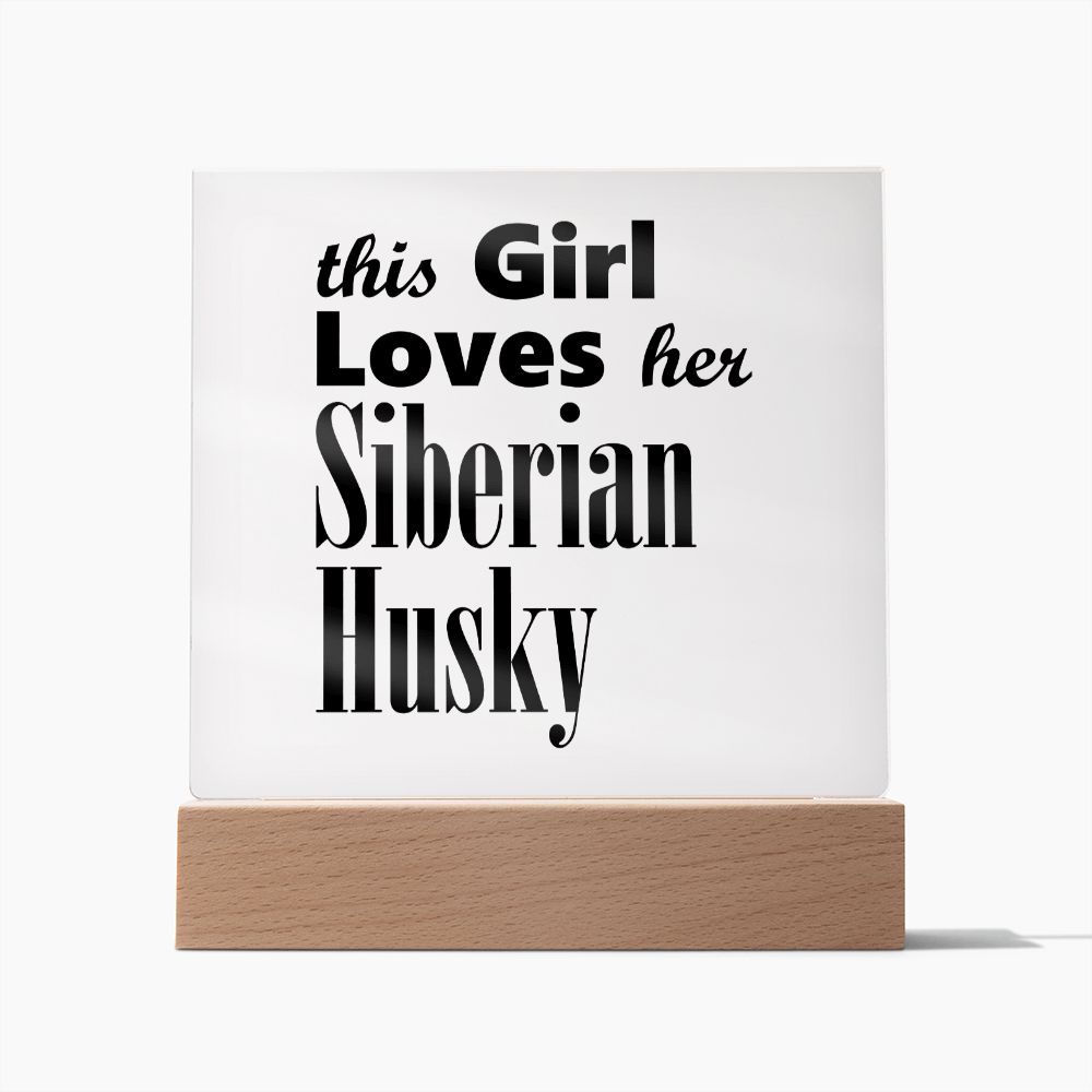 Siberian Husky - Square Acrylic Plaque