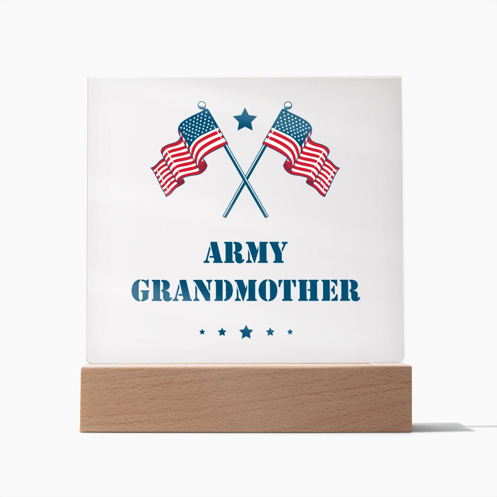 Army Grandmother - Square Acrylic Plaque