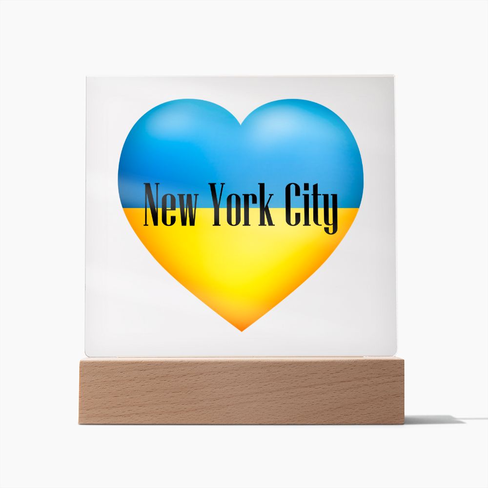 Ukrainian In New York City - Square Acrylic Plaque