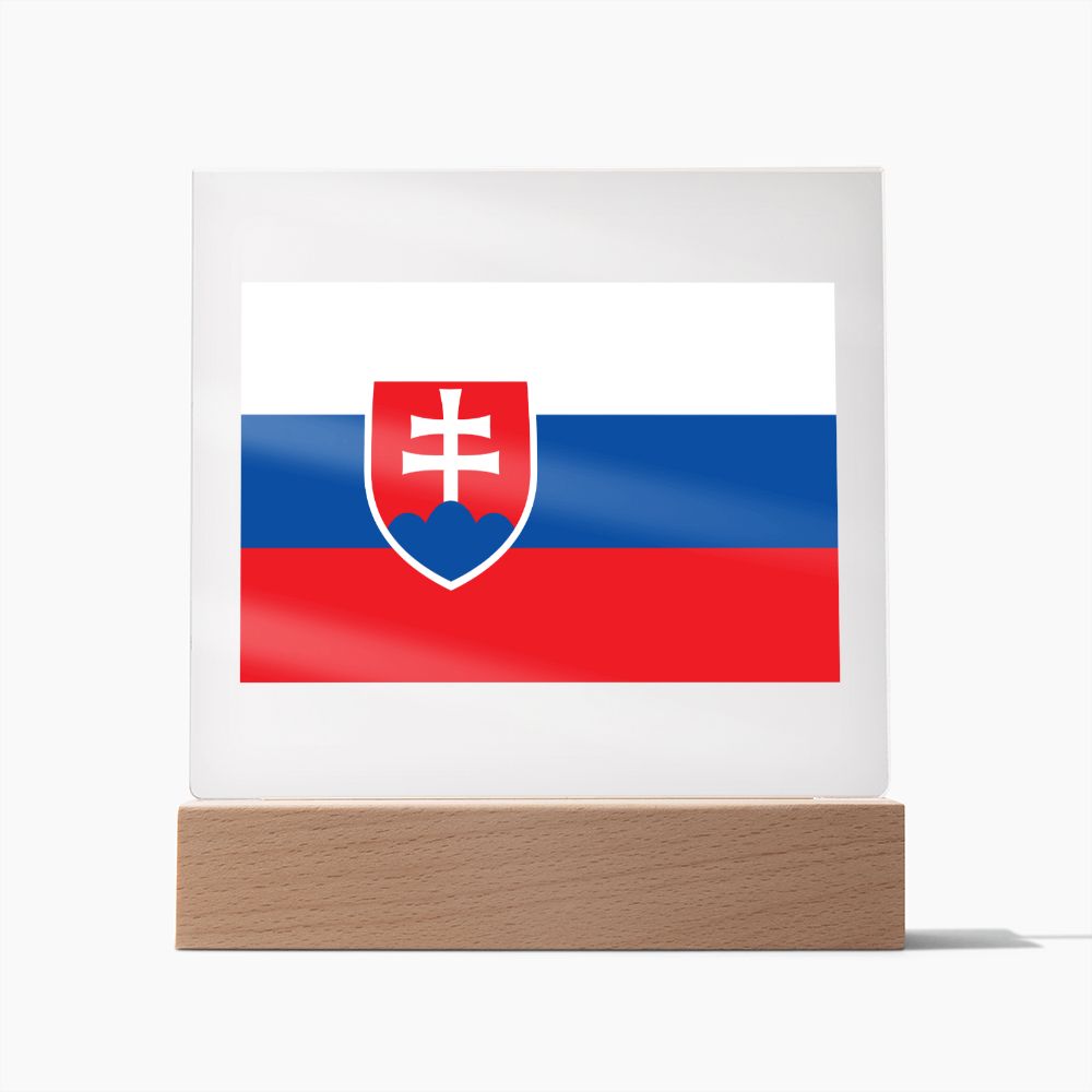 Slovak Flag - Square Acrylic Plaque