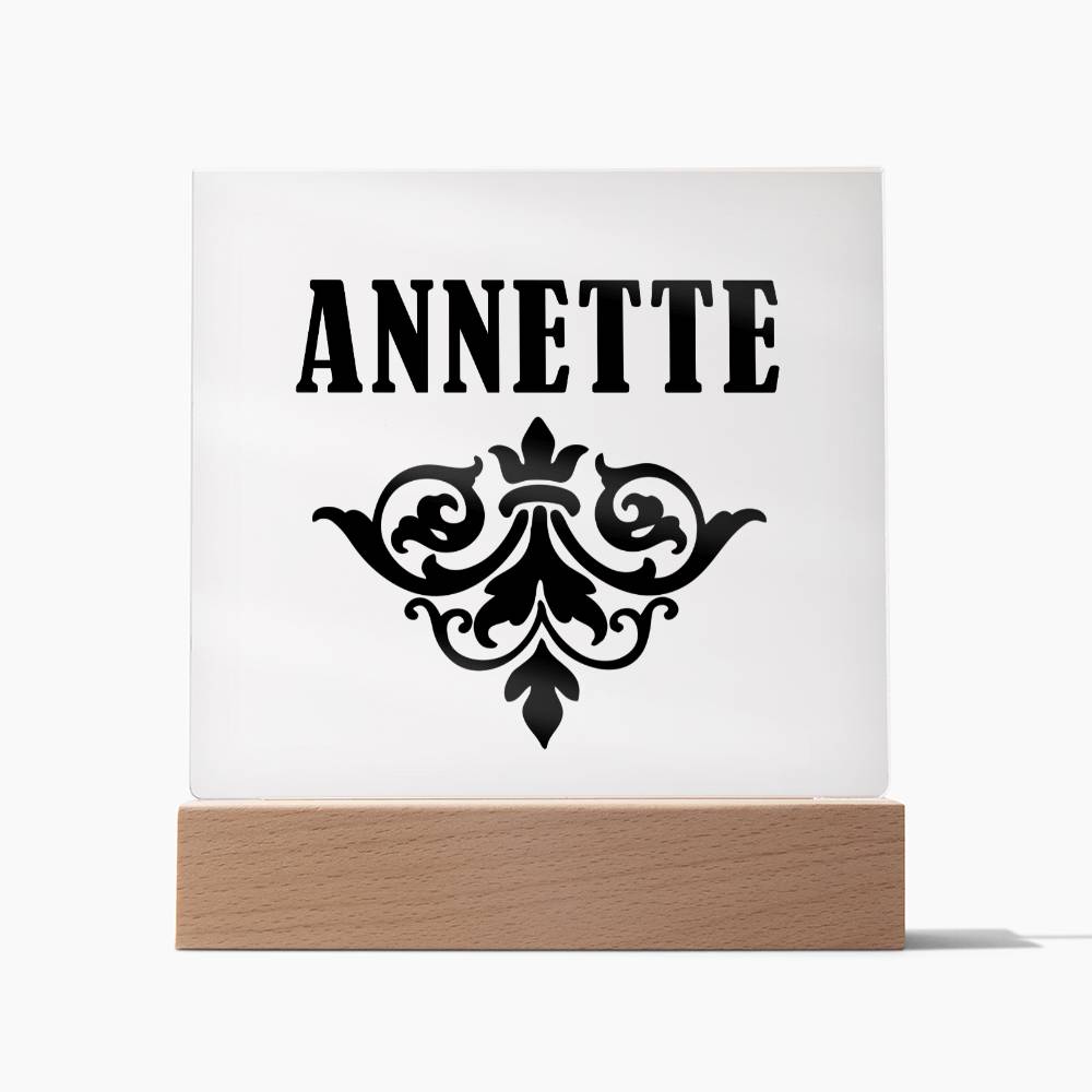 Annette v01 - Square Acrylic Plaque