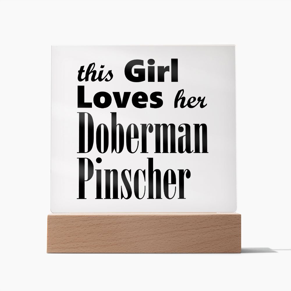 Doberman Pinscher - Square Acrylic Plaque