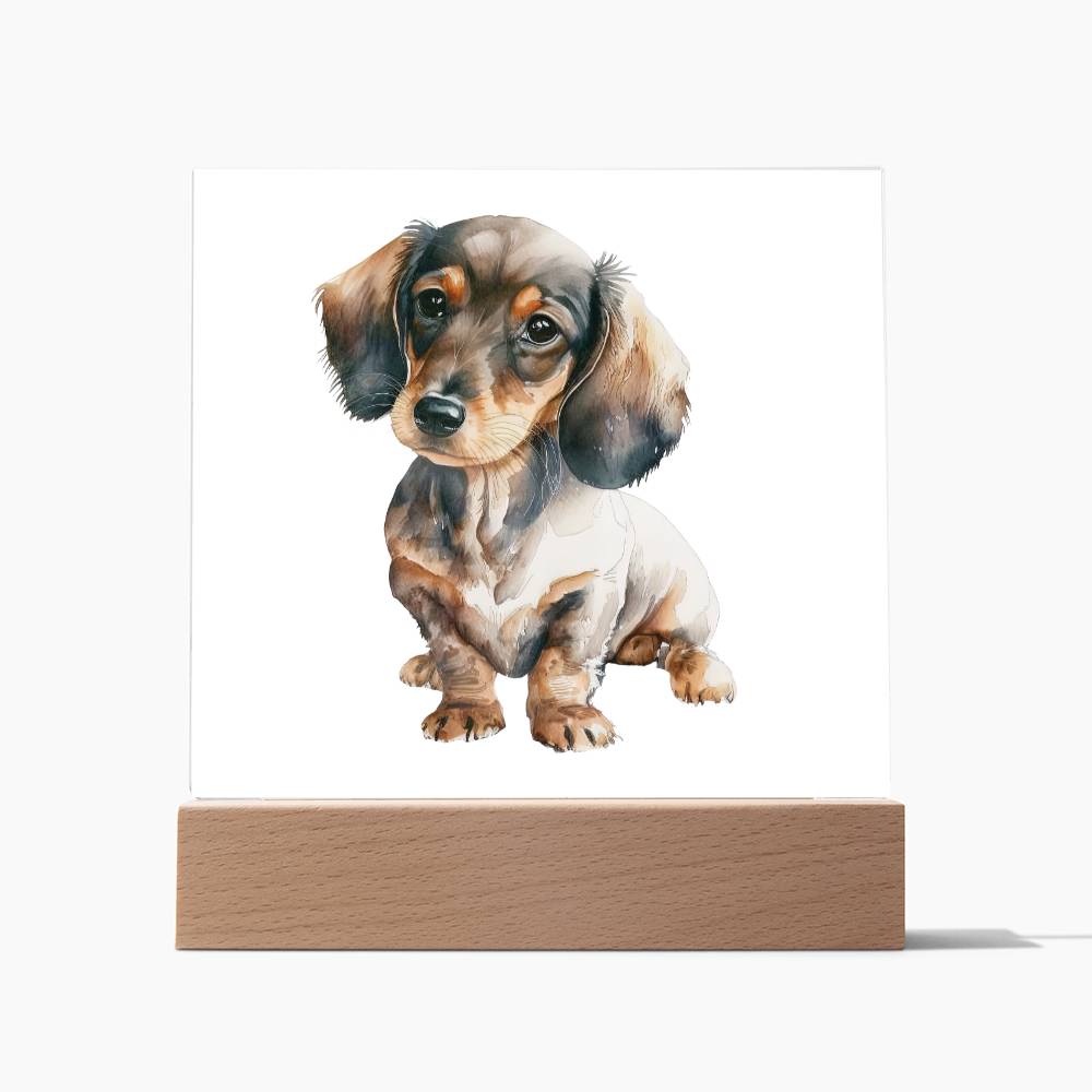 Dog Lover Collection (Watercolor) 07 - Square Acrylic Plaque