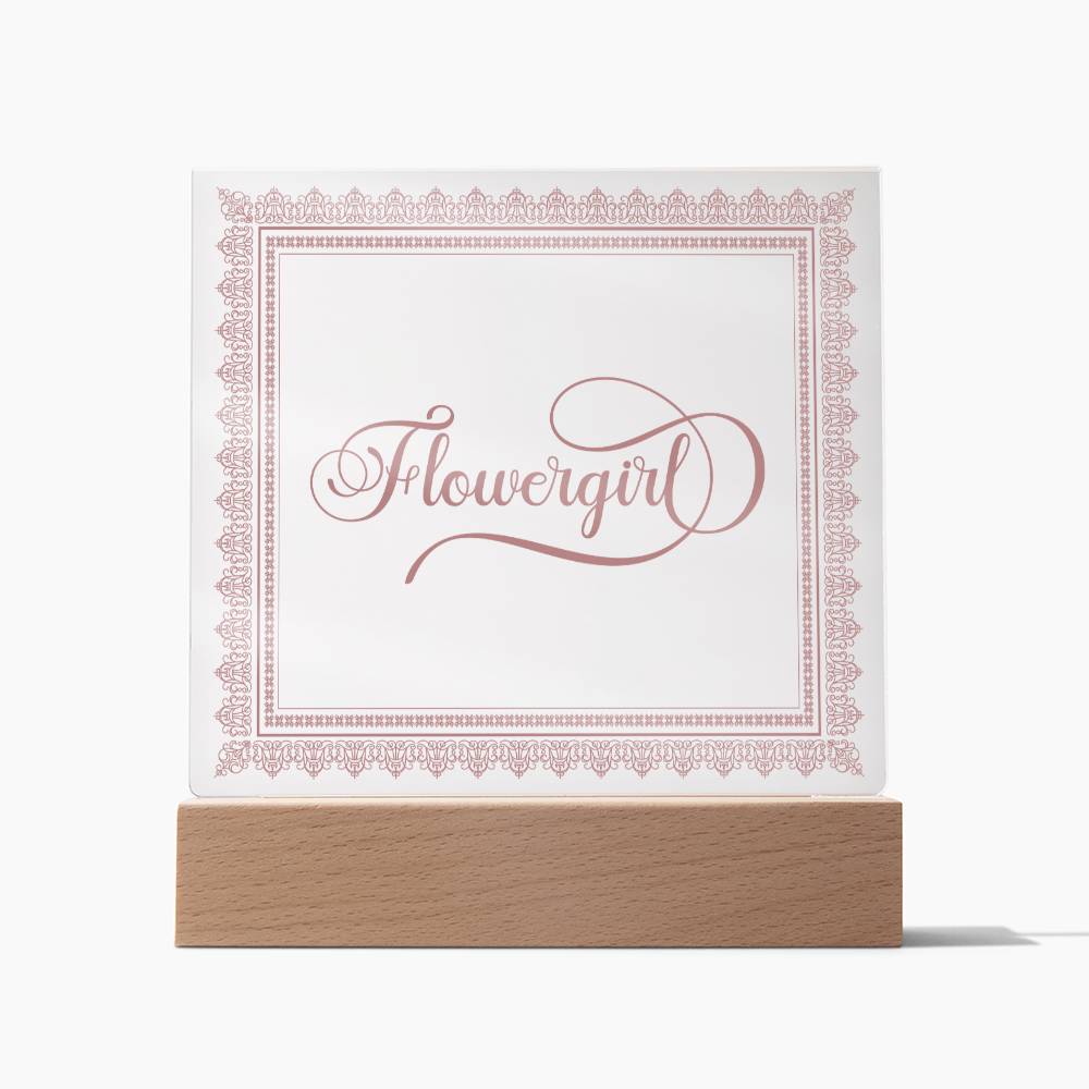 Flowergirl (Rose) - Square Acrylic Plaque