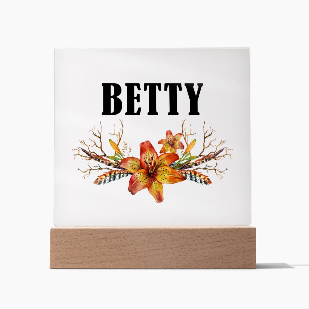 Betty v3 - Square Acrylic Plaque