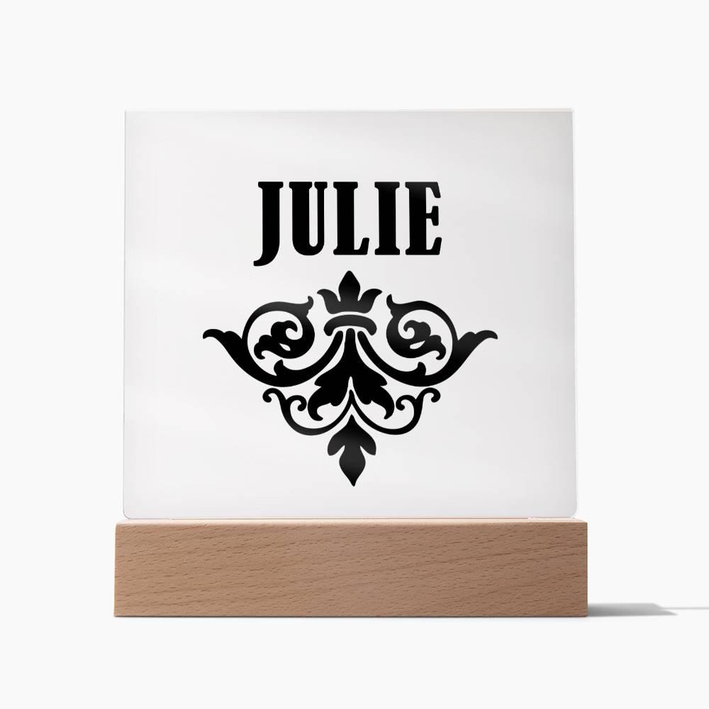 Julie v01 - Square Acrylic Plaque