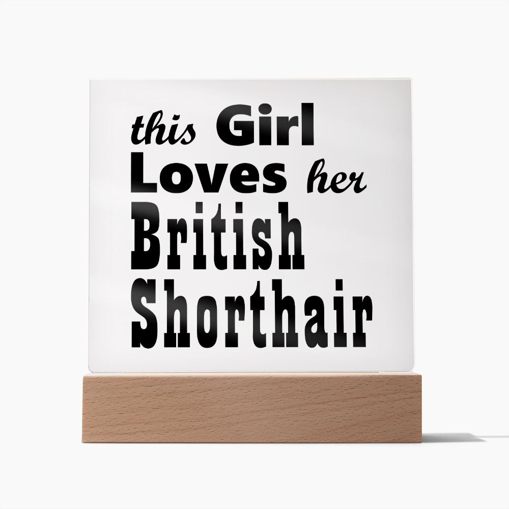 British Shorthair - Square Acrylic Plaque
