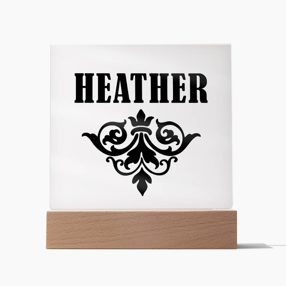 Heather v01 - Square Acrylic Plaque