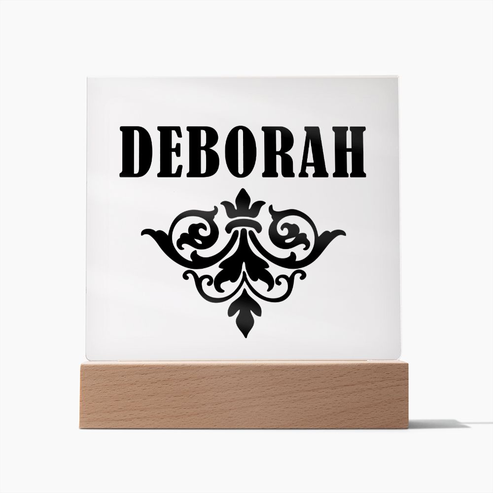 Deborah v01 - Square Acrylic Plaque