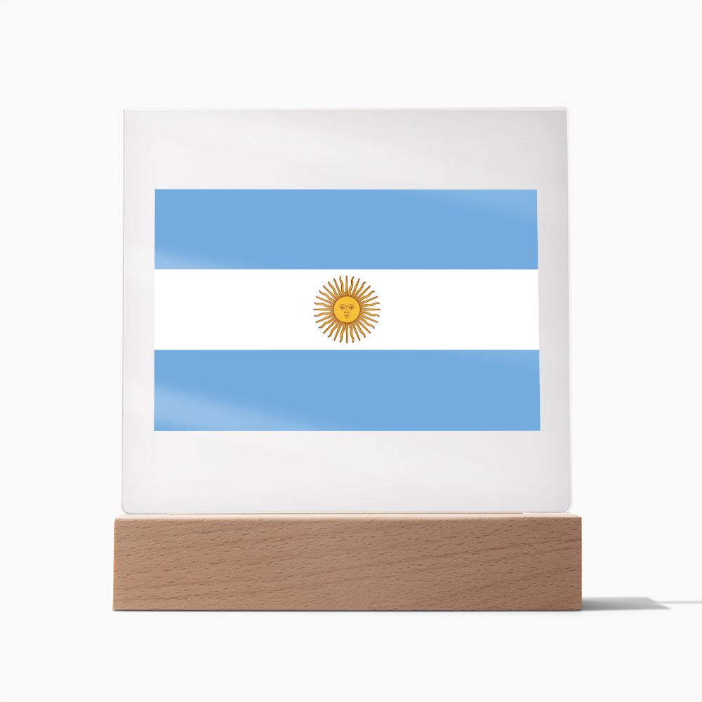 Argentinian Flag - Square Acrylic Plaque