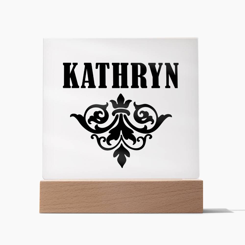 Kathryn v01 - Square Acrylic Plaque