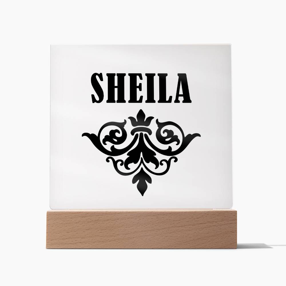 Sheila v01 - Square Acrylic Plaque
