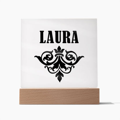 Laura v01 - Square Acrylic Plaque