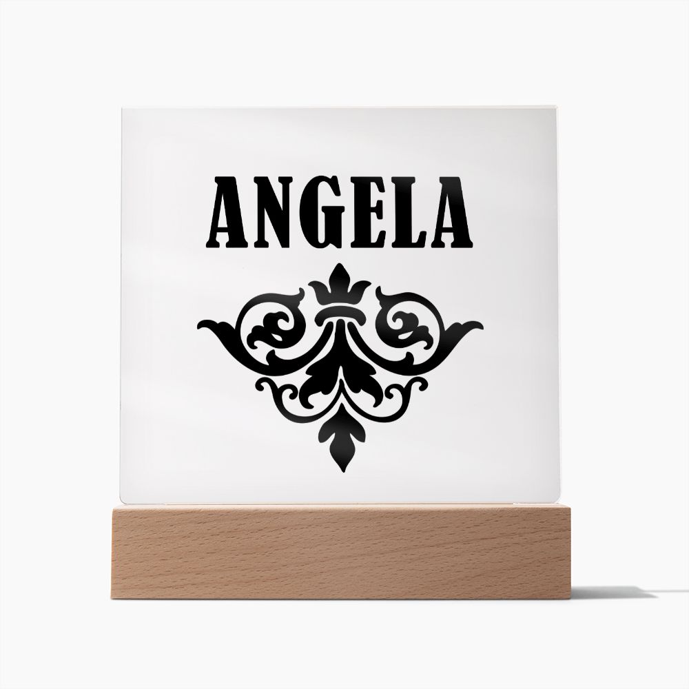 Angela v01 - Square Acrylic Plaque