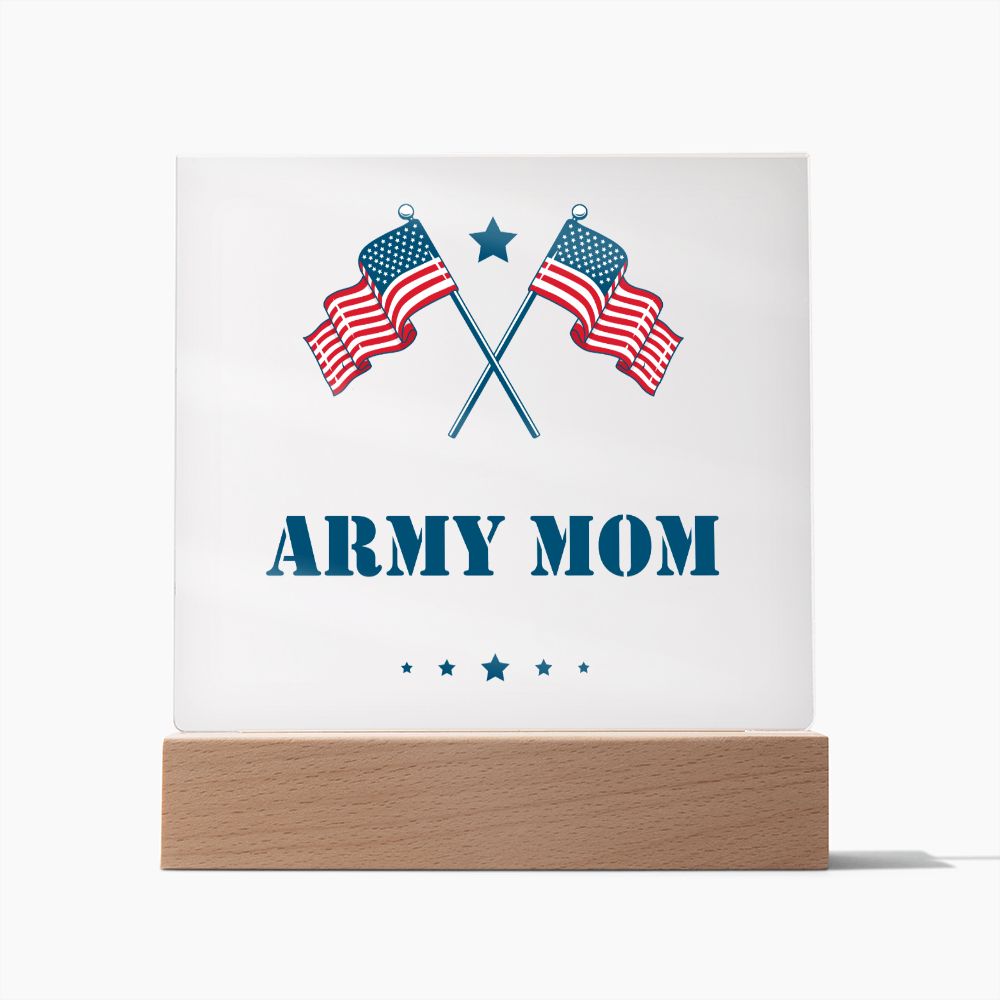 Army Mom - Square Acrylic Plaque