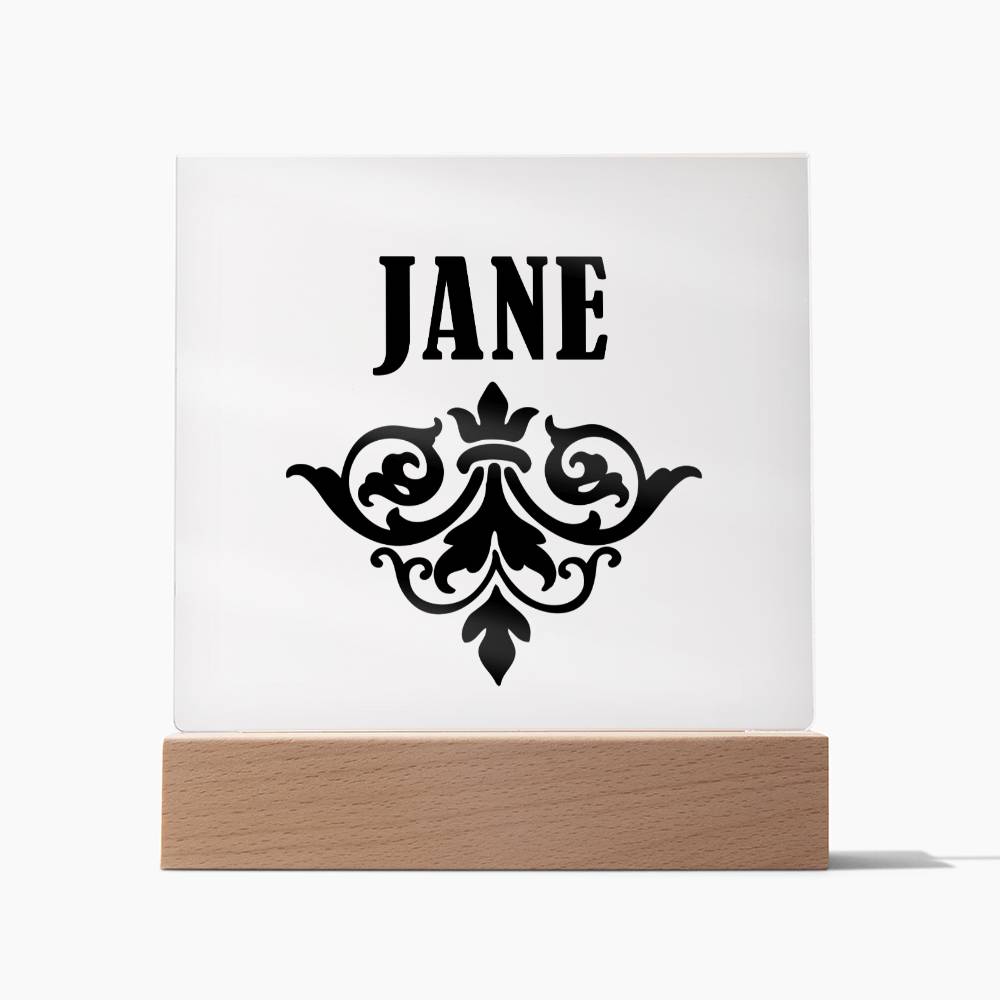 Jane v01 - Square Acrylic Plaque