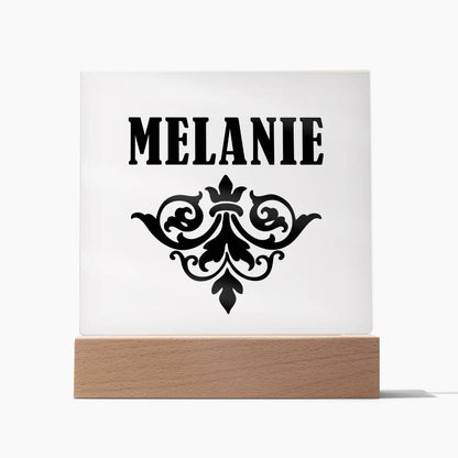 Melanie v01 - Square Acrylic Plaque