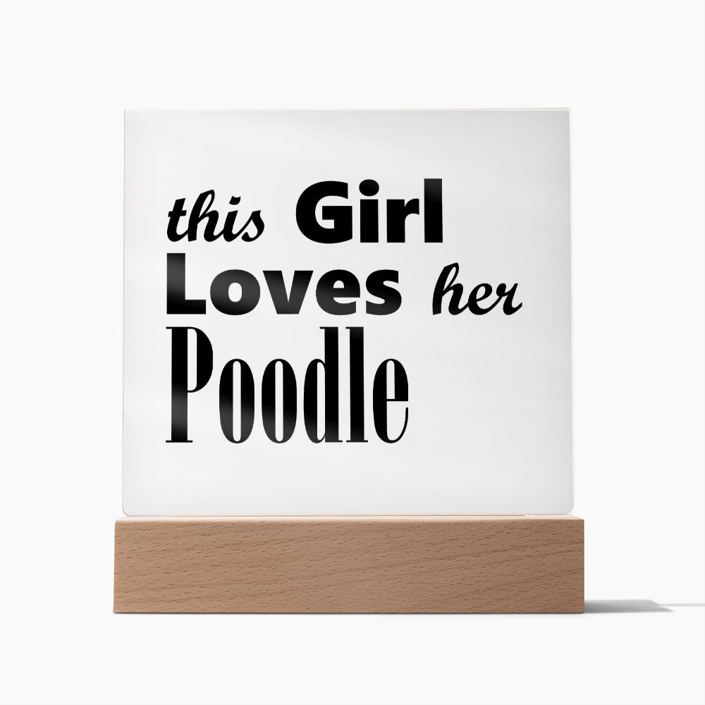 Poodle - Square Acrylic Plaque