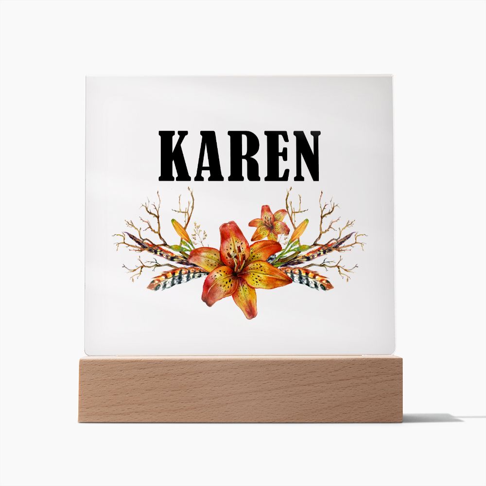 Karen v3 - Square Acrylic Plaque