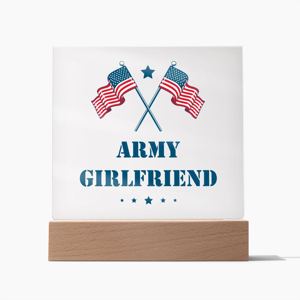Army Girlfriend - Square Acrylic Plaque