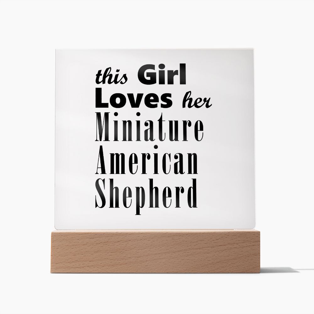 Miniature American Shepherd - Square Acrylic Plaque