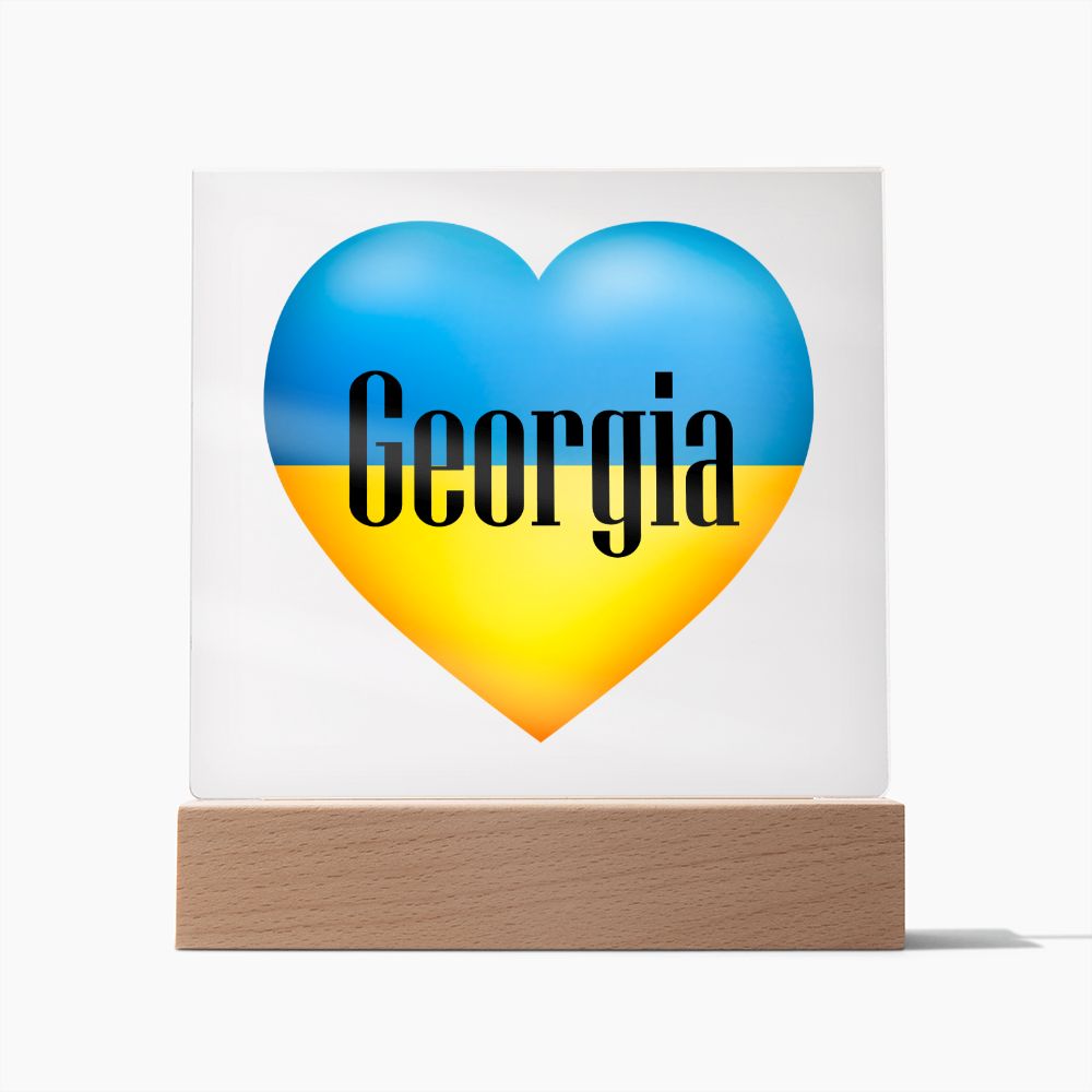 Ukrainian In Georgia - Square Acrylic Plaque