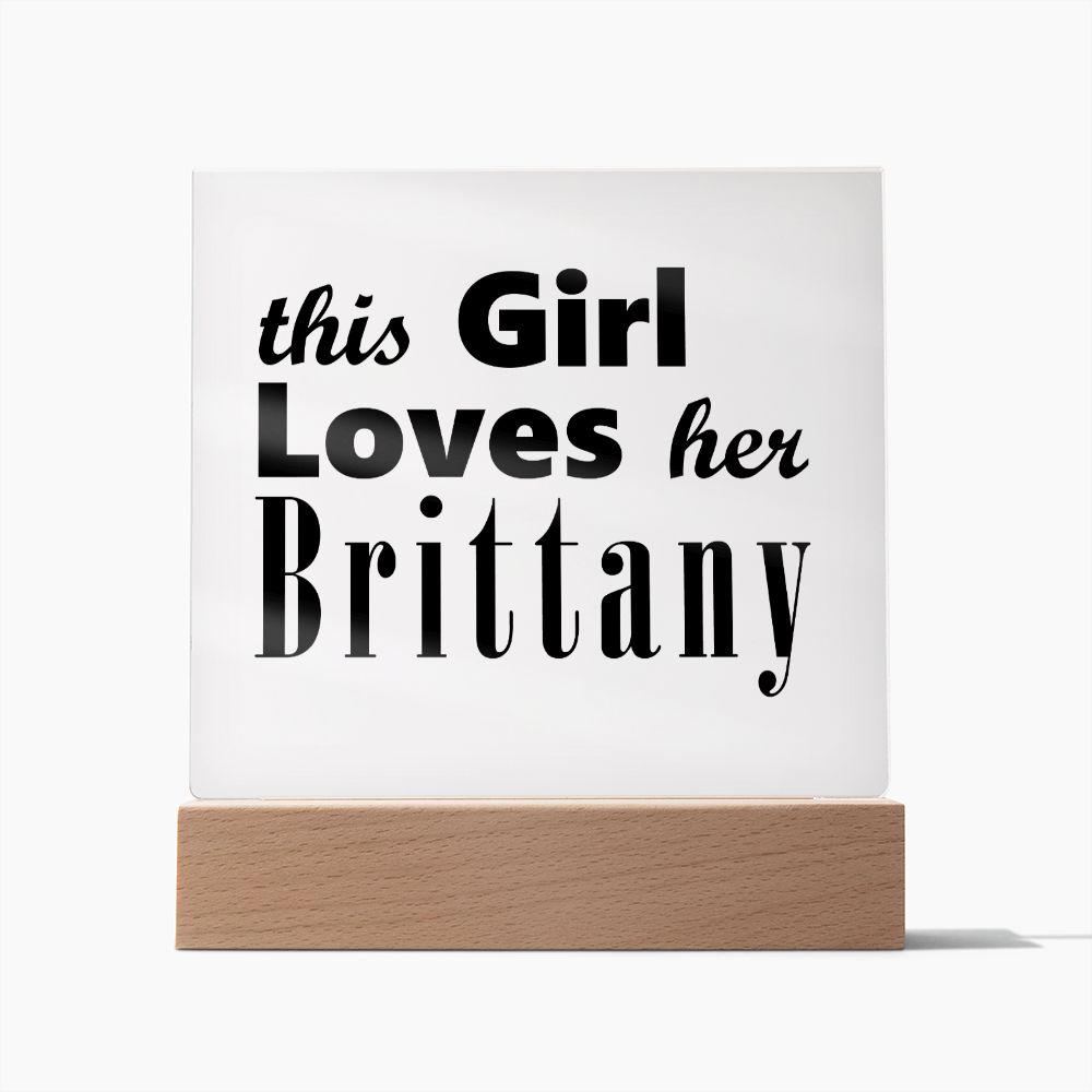 Brittany - Square Acrylic Plaque