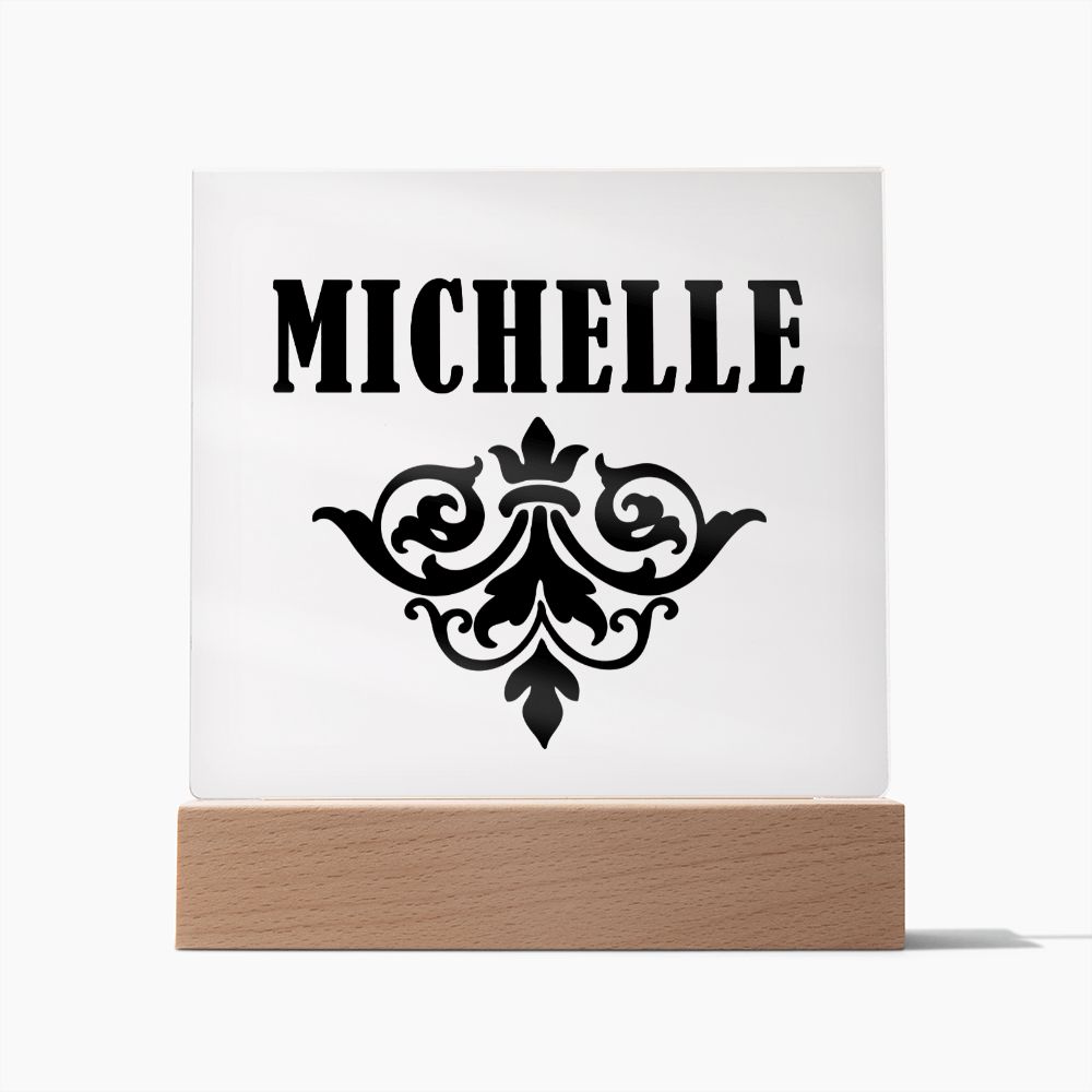 Michelle v01 - Square Acrylic Plaque
