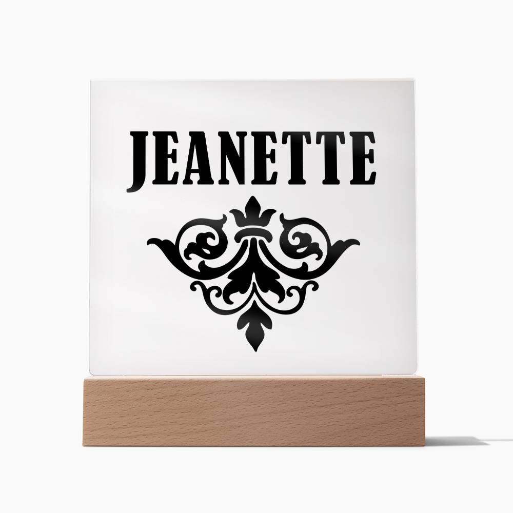 Jeanette v01 - Square Acrylic Plaque