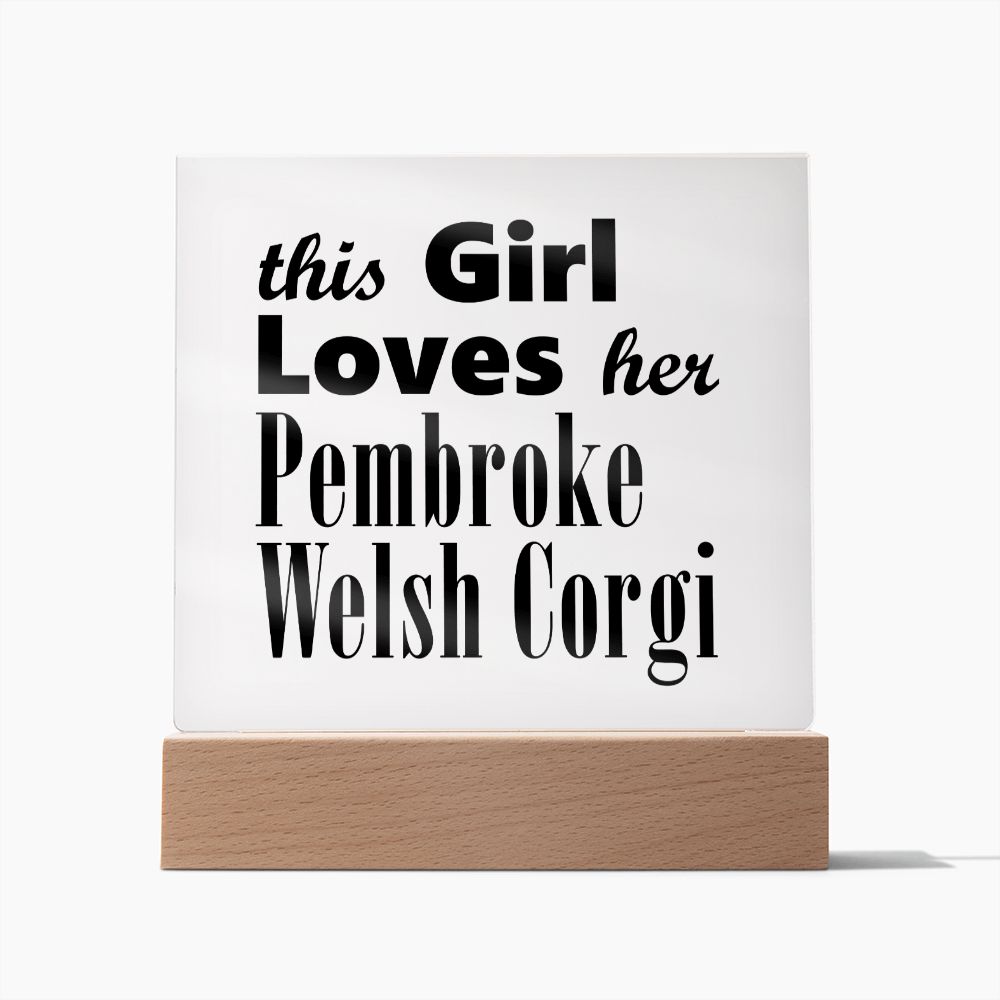 Pembroke Welsh Corgi - Square Acrylic Plaque