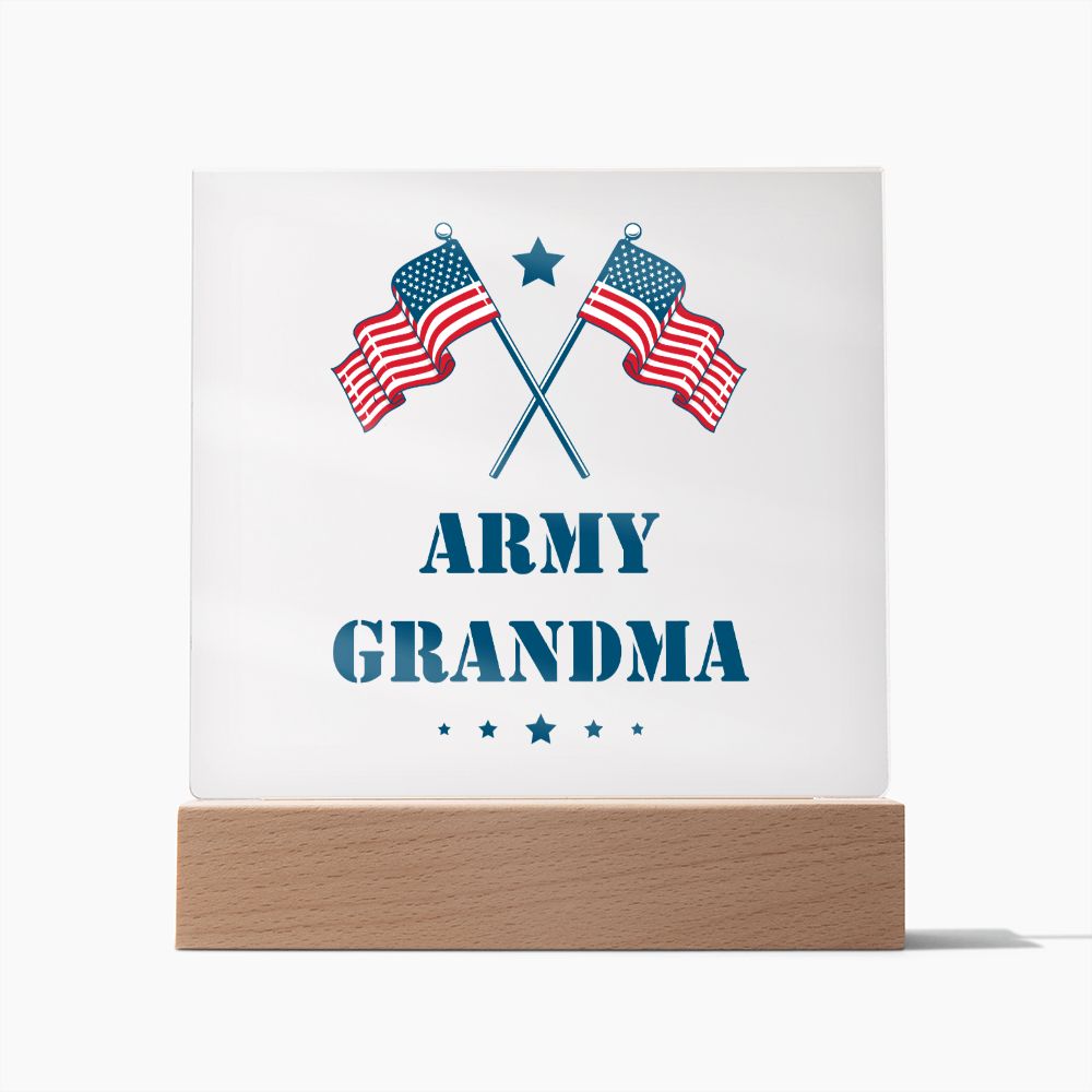 Army Grandma - Square Acrylic Plaque
